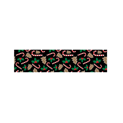 Christmas Cookie And Candy Pattern Print Bed Runner