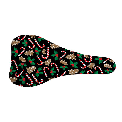 Christmas Cookie And Candy Pattern Print Bicycle Seat Cover