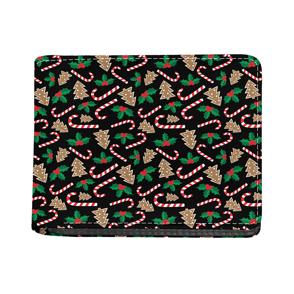 Christmas Cookie And Candy Pattern Print Bifold Wallet