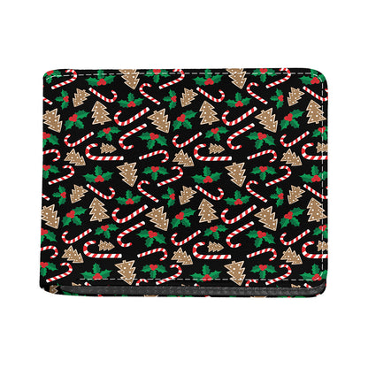 Christmas Cookie And Candy Pattern Print Bifold Wallet