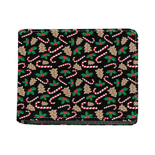 Christmas Cookie And Candy Pattern Print Bifold Wallet