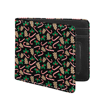Christmas Cookie And Candy Pattern Print Bifold Wallet