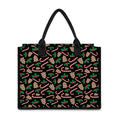 Christmas Cookie And Candy Pattern Print Canvas Tote Bag
