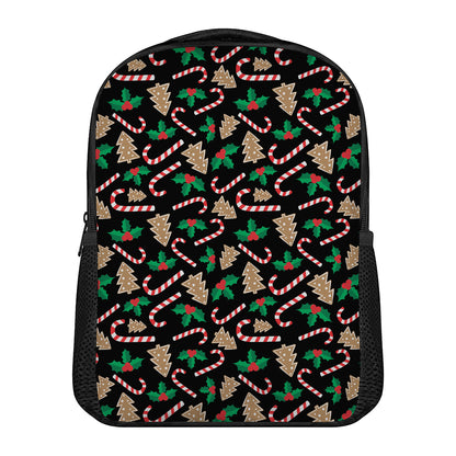 Christmas Cookie And Candy Pattern Print Casual Backpack