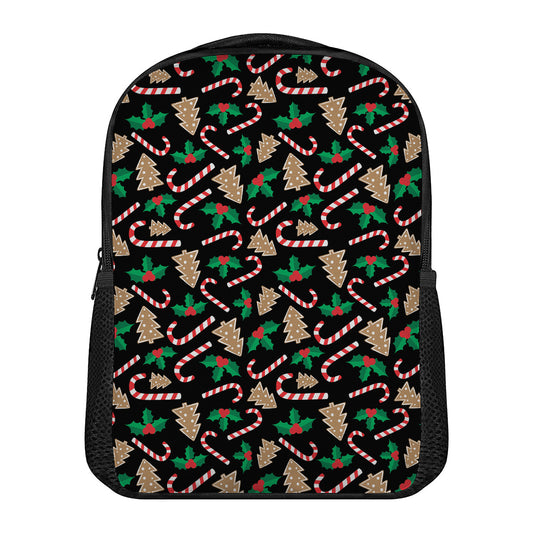 Christmas Cookie And Candy Pattern Print Casual Backpack