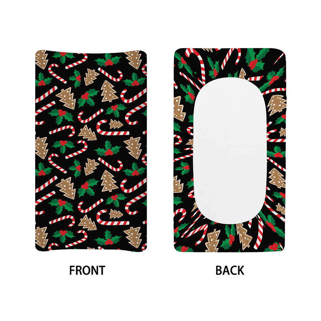 Christmas Cookie And Candy Pattern Print Changing Pad Cover
