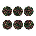 Christmas Cookie And Candy Pattern Print Coaster Set