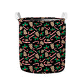 Christmas Cookie And Candy Pattern Print Collapsible Laundry Basket