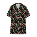 Christmas Cookie And Candy Pattern Print Cotton Hawaiian Shirt