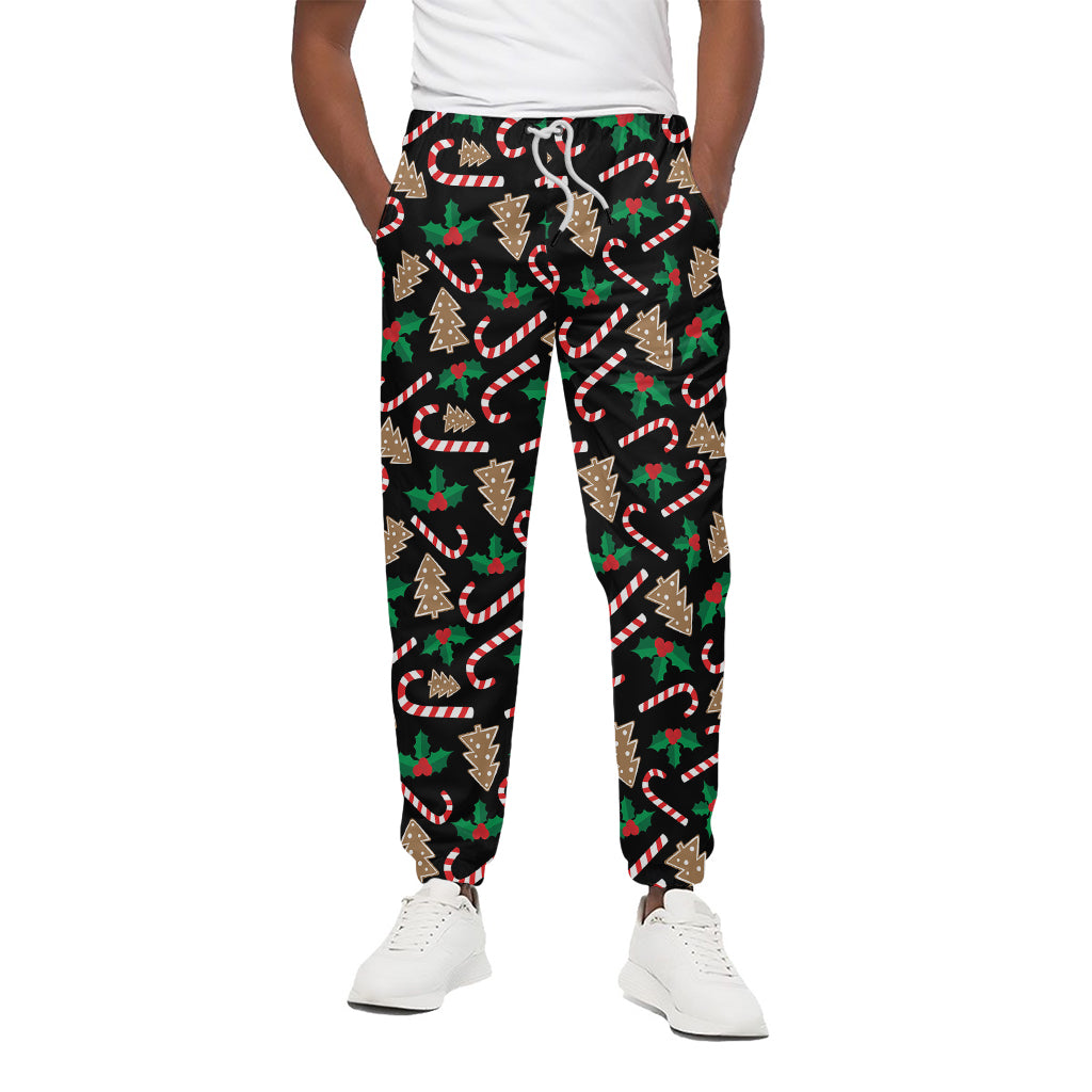 Christmas Cookie And Candy Pattern Print Cotton Pants