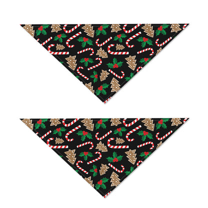Christmas Cookie And Candy Pattern Print Dog Bandana