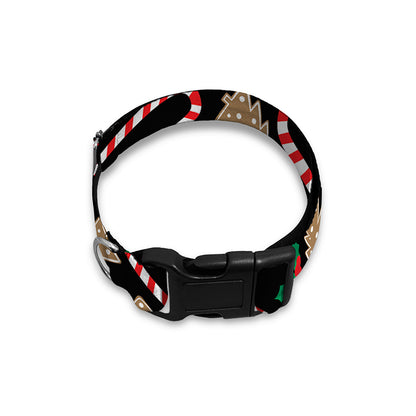 Christmas Cookie And Candy Pattern Print Dog Collar