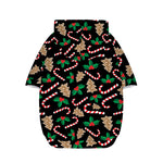 Christmas Cookie And Candy Pattern Print Dog Zip Up Hoodie