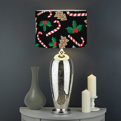 Christmas Cookie And Candy Pattern Print Drum Lamp Shade