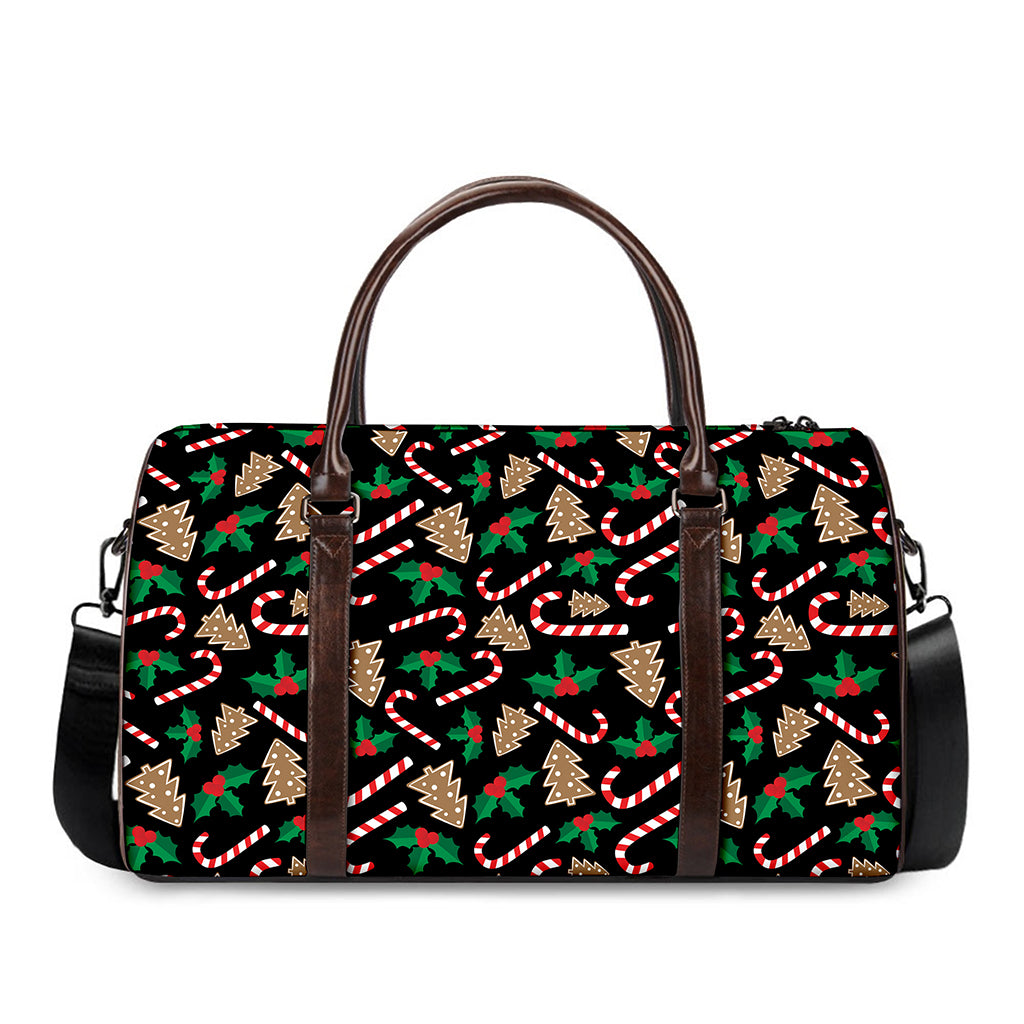 Christmas Cookie And Candy Pattern Print Duffle Bag