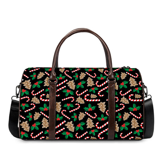 Christmas Cookie And Candy Pattern Print Duffle Bag