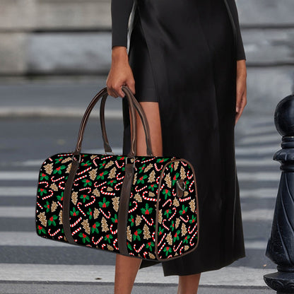Christmas Cookie And Candy Pattern Print Duffle Bag