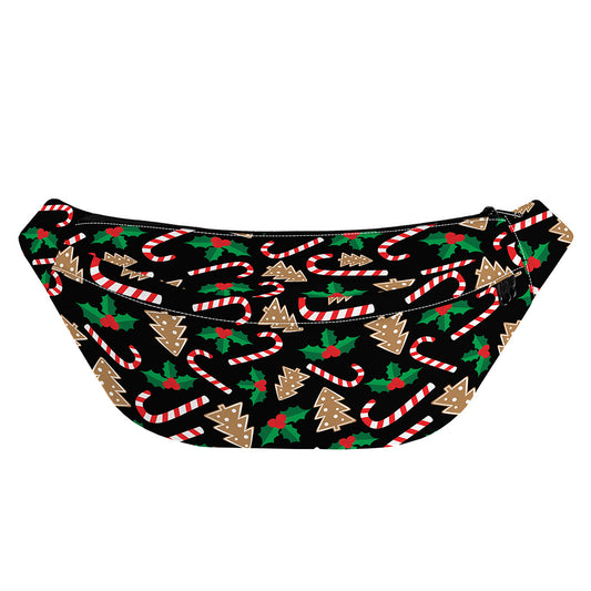 Christmas Cookie And Candy Pattern Print Fanny Pack