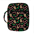 Christmas Cookie And Candy Pattern Print Front Pocket Bible Bag