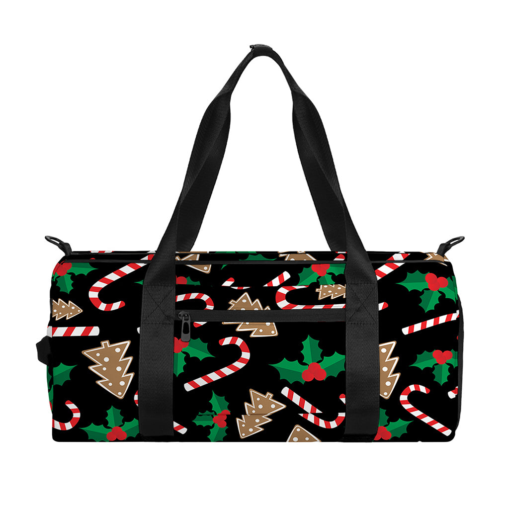 Christmas Cookie And Candy Pattern Print Gym Bag