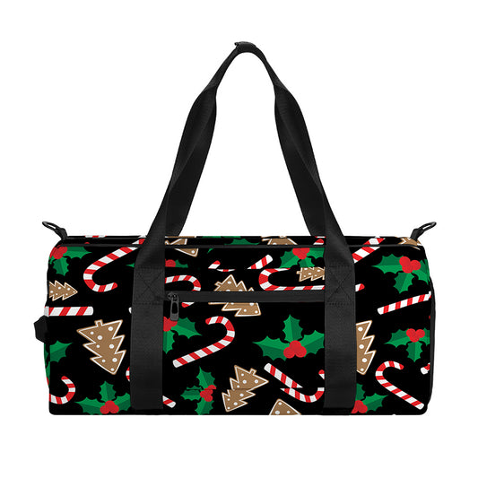 Christmas Cookie And Candy Pattern Print Gym Bag