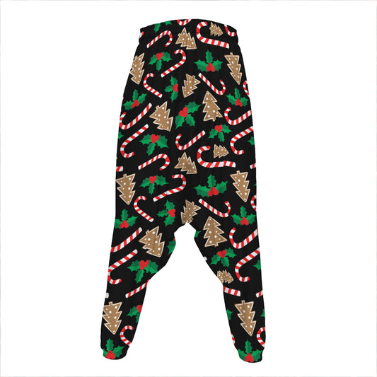 Christmas Cookie And Candy Pattern Print Hammer Pants
