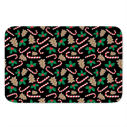 Christmas Cookie And Candy Pattern Print Indoor Door Mat