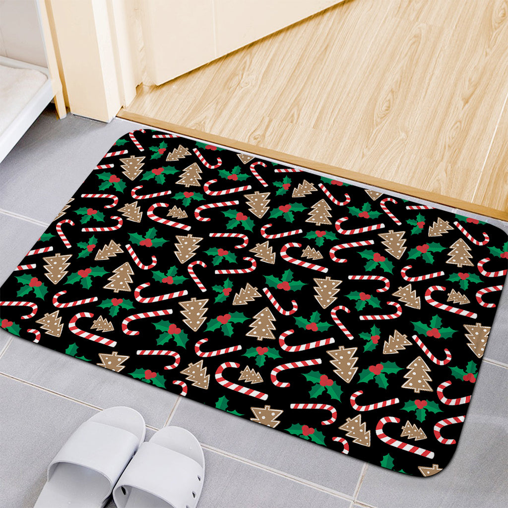 Christmas Cookie And Candy Pattern Print Indoor Door Mat