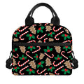 Christmas Cookie And Candy Pattern Print Insulated Lunch Bag