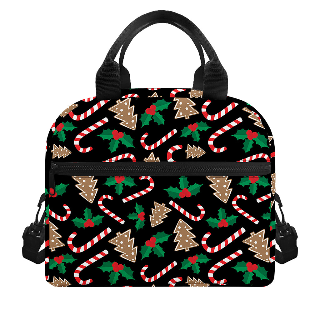 Christmas Cookie And Candy Pattern Print Insulated Lunch Bag