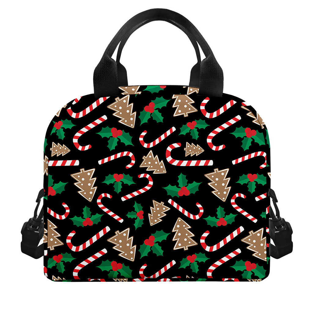 Christmas Cookie And Candy Pattern Print Insulated Lunch Bag