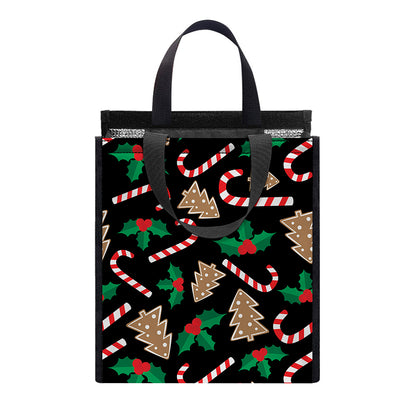 Christmas Cookie And Candy Pattern Print Insulated Lunch Tote