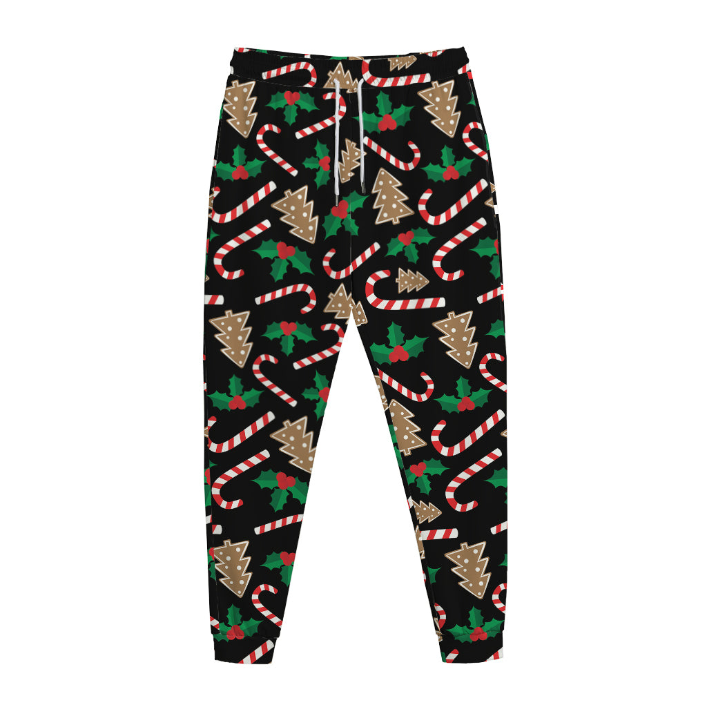 Christmas Cookie And Candy Pattern Print Jogger Pants