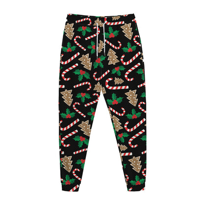 Christmas Cookie And Candy Pattern Print Jogger Pants