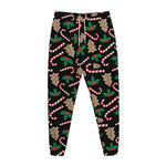 Christmas Cookie And Candy Pattern Print Jogger Pants