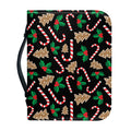 Christmas Cookie And Candy Pattern Print Leather Bible Cover