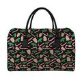 Christmas Cookie And Candy Pattern Print Leather Duffel Bag