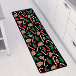 Christmas Cookie And Candy Pattern Print Long Kitchen Mat