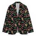 Christmas Cookie And Candy Pattern Print Men's Blazer