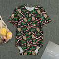 Christmas Cookie And Candy Pattern Print Men's Bodysuit