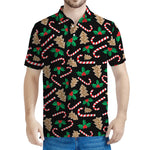 Christmas Cookie And Candy Pattern Print Men's Polo Shirt