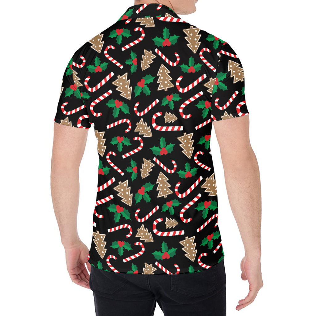 Christmas Cookie And Candy Pattern Print Men's Shirt