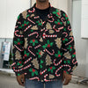 Christmas Cookie And Candy Pattern Print Men's Shirt Jacket