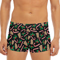 Christmas Cookie And Candy Pattern Print Men's Short Boxer Briefs