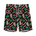 Christmas Cookie And Candy Pattern Print Men's Athletic Shorts
