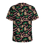 Christmas Cookie And Candy Pattern Print Men's Sports T-Shirt