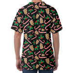 Christmas Cookie And Candy Pattern Print Men's Velvet T-Shirt