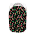 Christmas Cookie And Candy Pattern Print Mesh Laundry Hamper