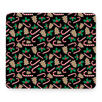 Christmas Cookie And Candy Pattern Print Mouse Pad