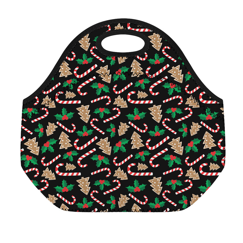 Christmas Cookie And Candy Pattern Print Neoprene Lunch Bag